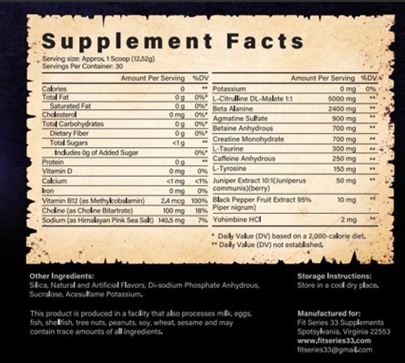 Holy Power Preworkout Sample