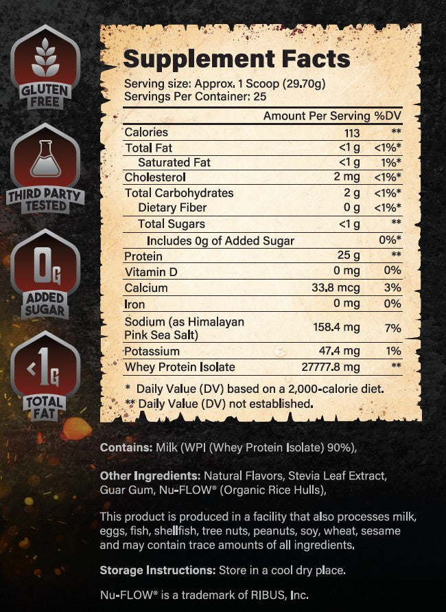 Salted Caramel of Glory Whey Protein Isolate