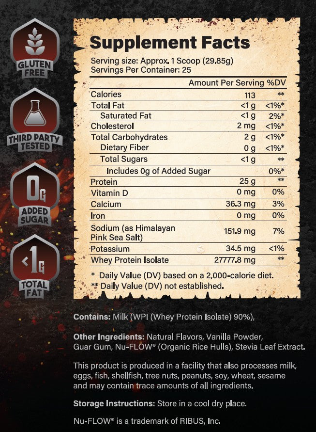 Heaven's Cream Vanilla Whey Protein Isolate